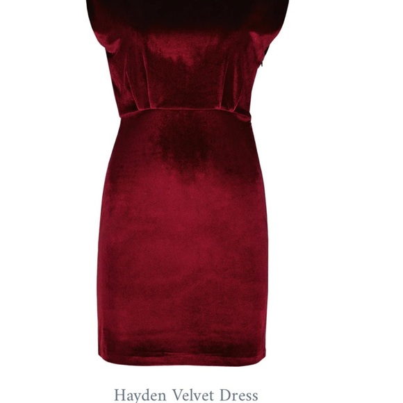 Bishop & Young Hayden red/burgundy Velvet Dress - Picture 4 of 9